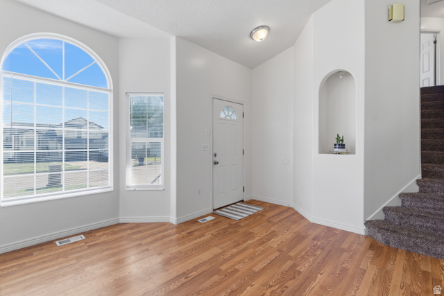 134 West 475 South Ogden, UT 84404 - Photo 2 of 27 Entrance foyer with light wood-style flooring and baseboards
