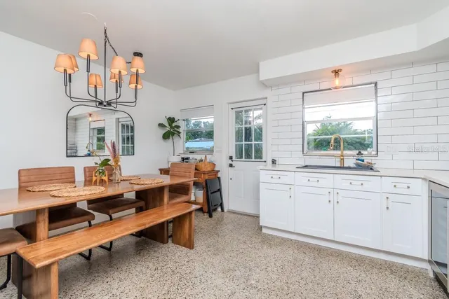 a kitchen with stainless steel appliances white cabinets and a stove