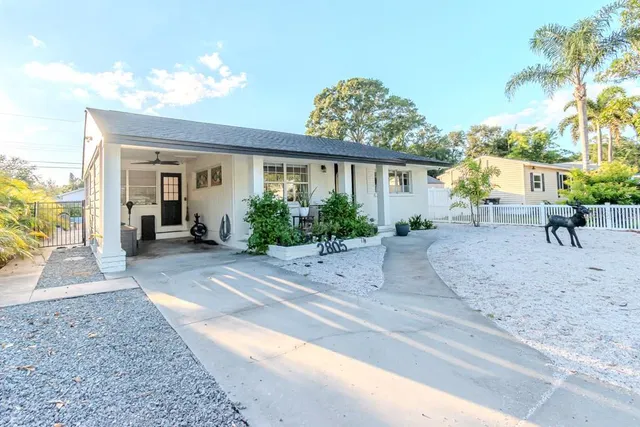 a view of a house with a patio