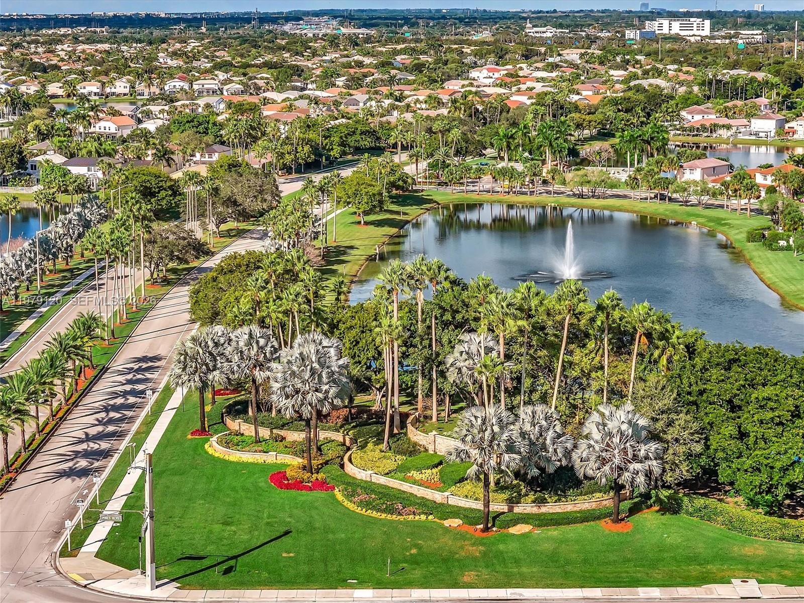 15363 Northwest 14th Road Pembroke Pines, FL 33028 - Photo 67 of 71 an aerial view of residential houses with outdoor space