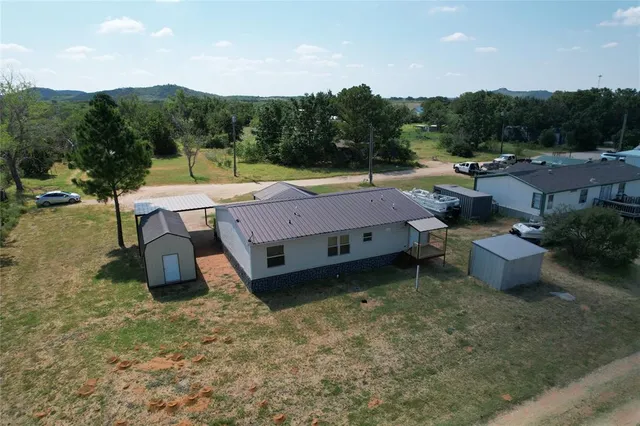 a view of a terrace with a yard
