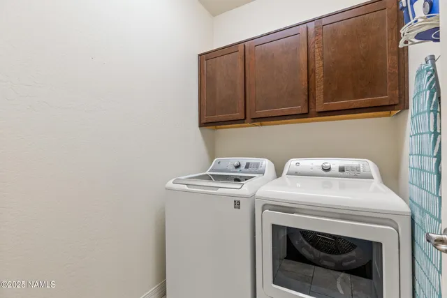a view of a garage with stairs