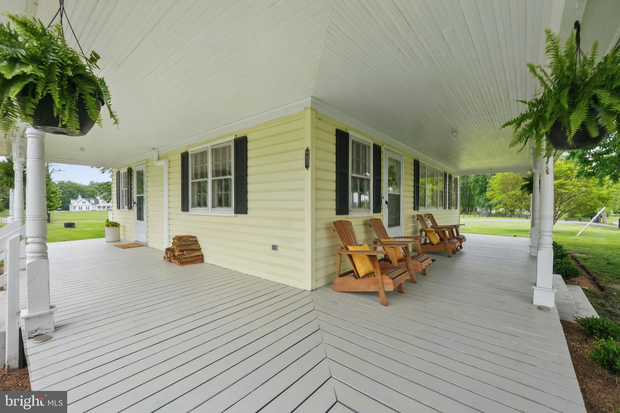 Freshly painted porch