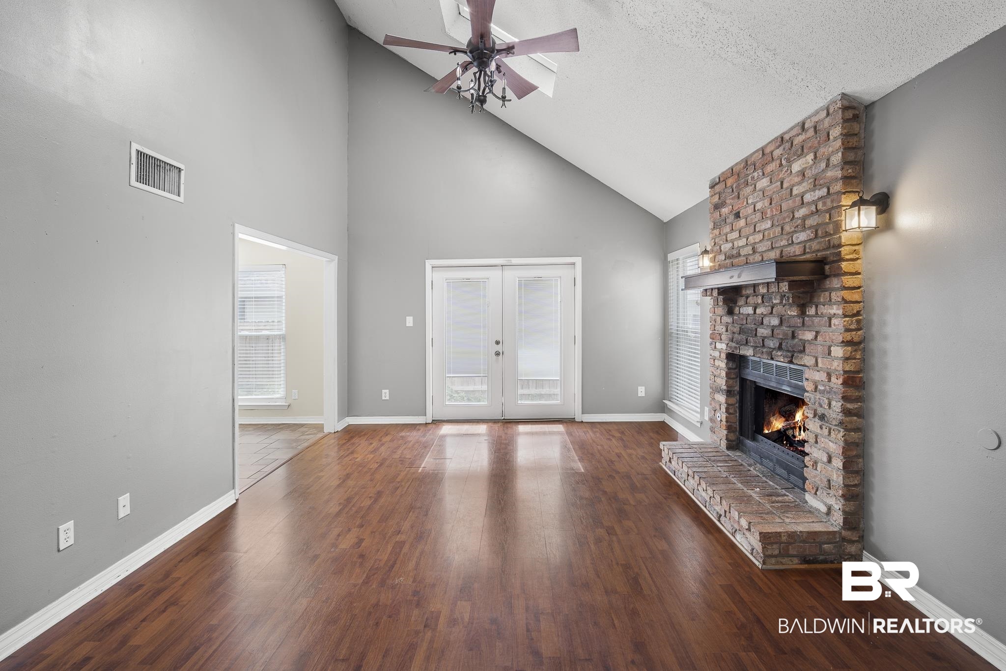 6513 Cedar Bend Court, Unit B Mobile, AL 36608 - Photo 4 of 23 Large Living Room with Fireplace