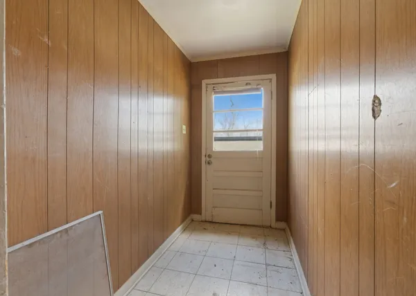 a living room with a toilet