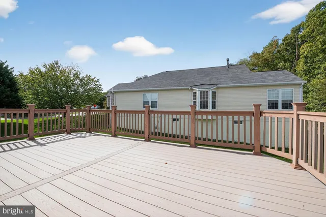 a view of a wooden deck