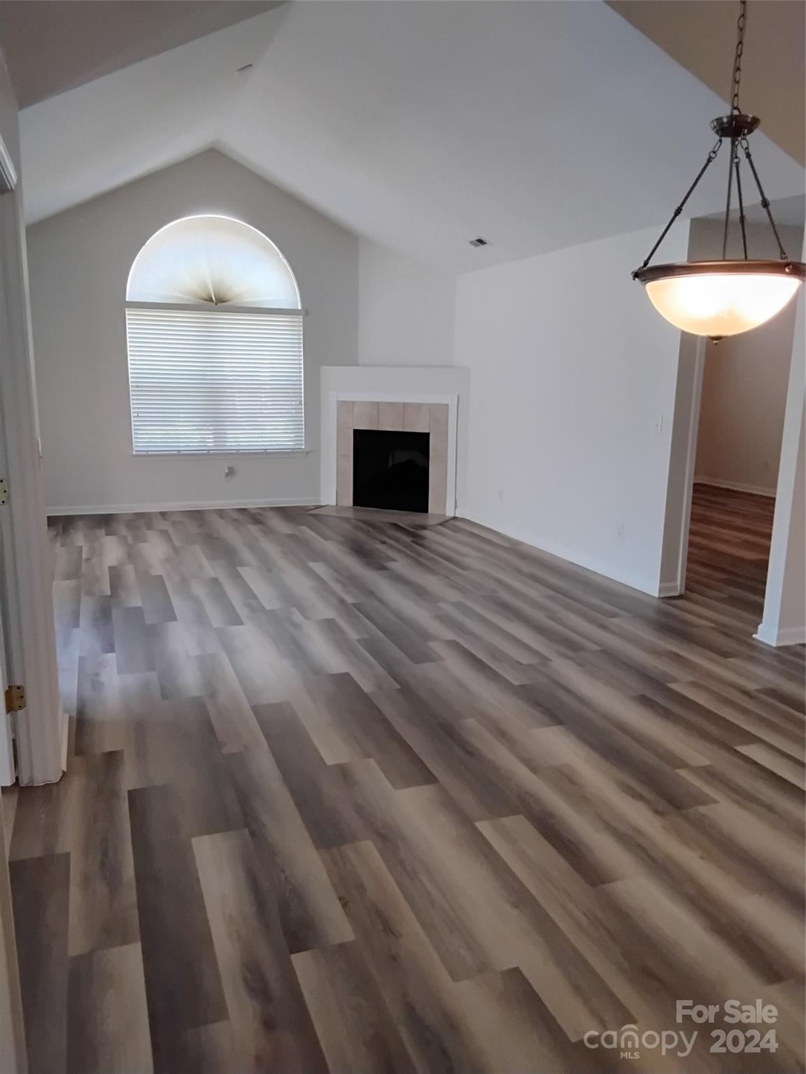 817 Ledgestone Court Fort Mill, SC 29708 - Photo 15 of 36 a view of empty room with wooden floor and fireplace