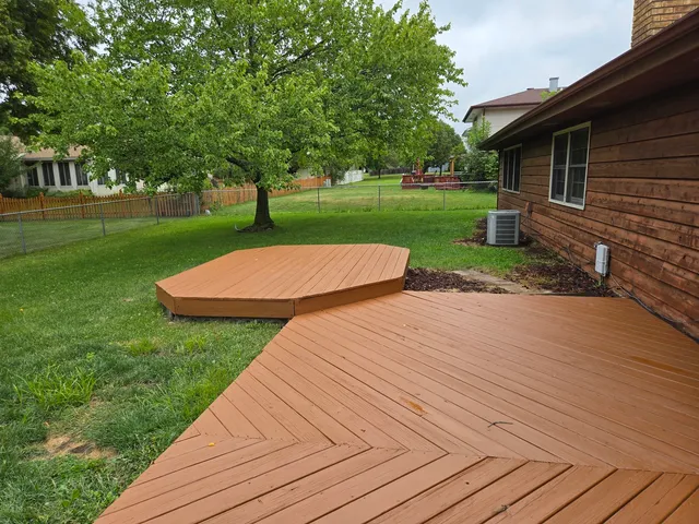 a view of outdoor space and deck