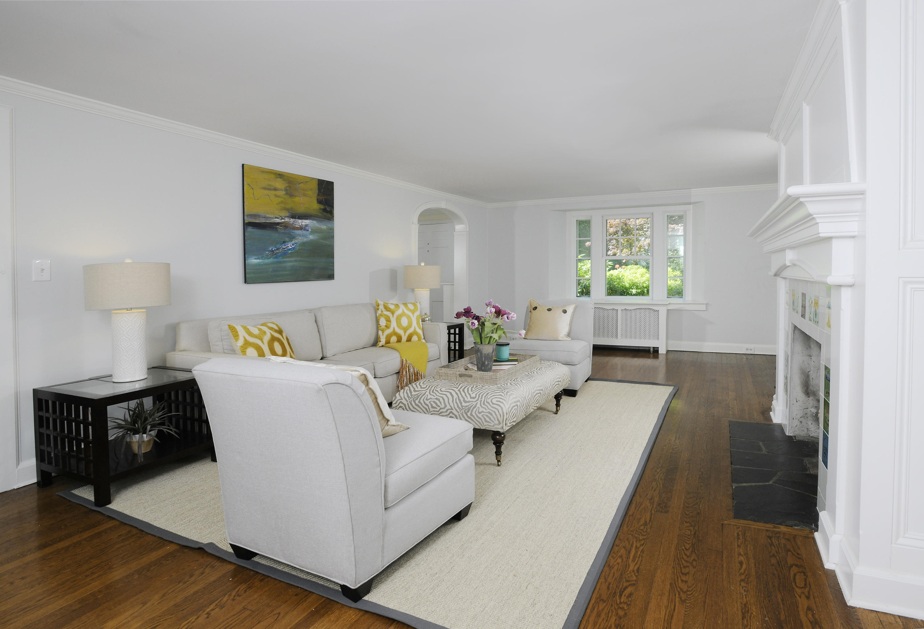 58 Locust Hill Road Darien, CT 06820 - Photo 5 of 21 a living room with furniture and a fireplace