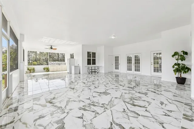 a view of a yard with porch