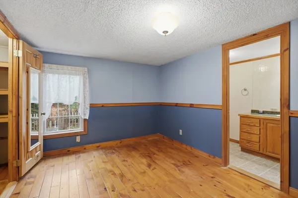 wooden floor and windows in a room