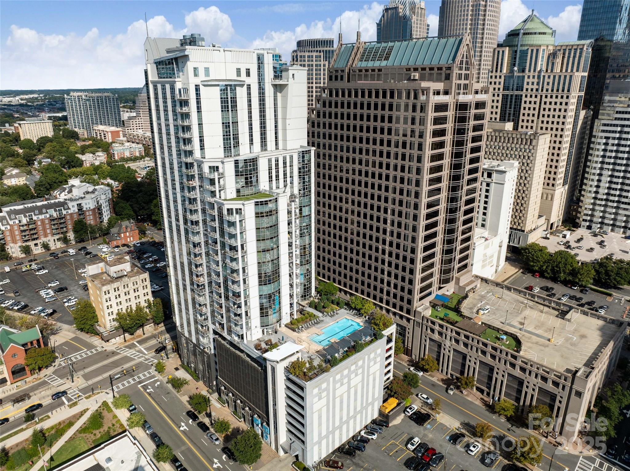 333 West Trade Street, Unit 1301 Charlotte, NC 28202 - Photo 3 of 34 an aerial view of a city