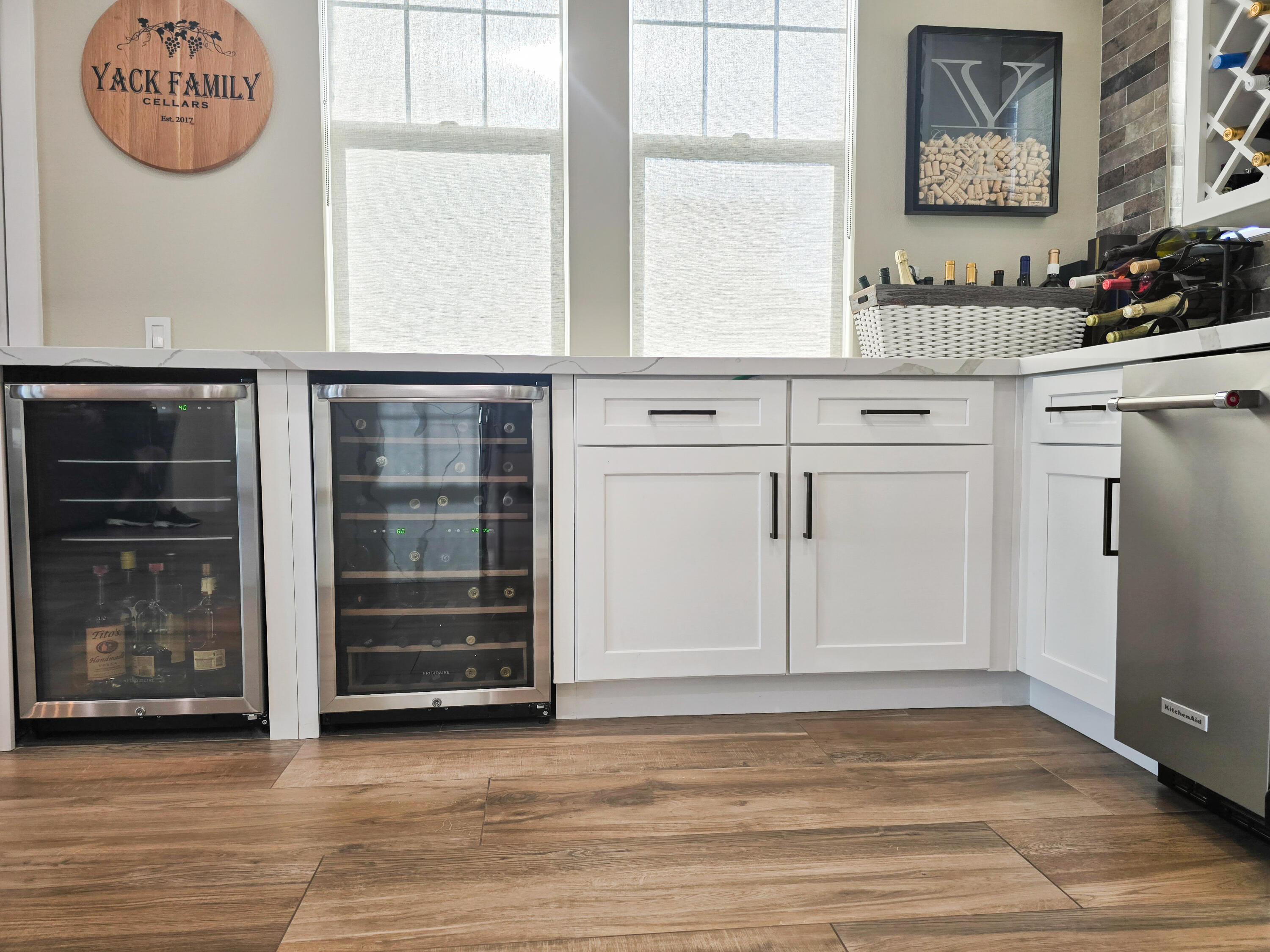 80501 Denton Drive Indio, CA 92203 - Photo 12 of 42 a view of a kitchen with refrigerator and wooden floor