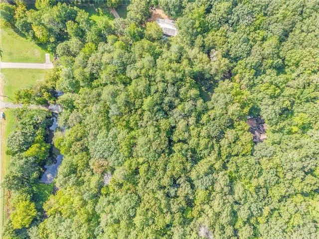 a view of a lush green field