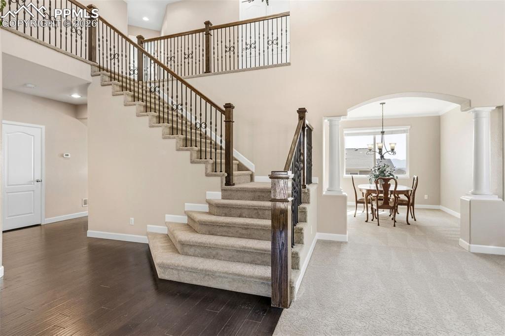 837 Altamont Ridge Drive Colorado Springs, CO 80921 - Photo 3 of 32 Grand Entry Staircase