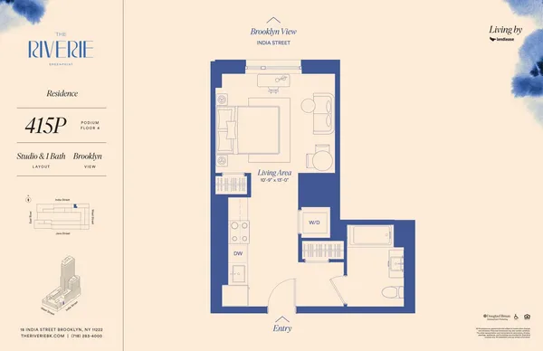 $3,645 | 18 India Street, Unit 415P | Greenpoint