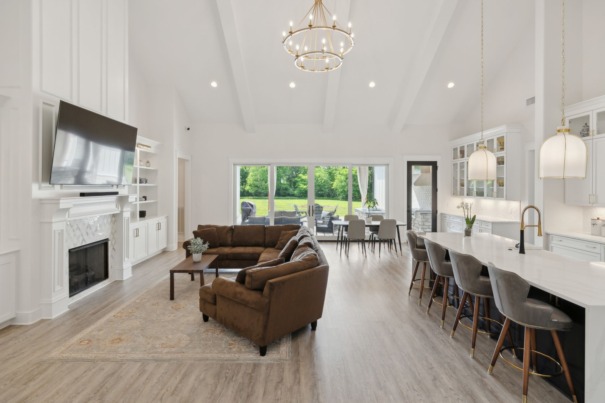 2648 Wilson Overall Road Murfreesboro, TN 37127 - Photo 39 of 92 a living room with fireplace furniture and a flat screen tv