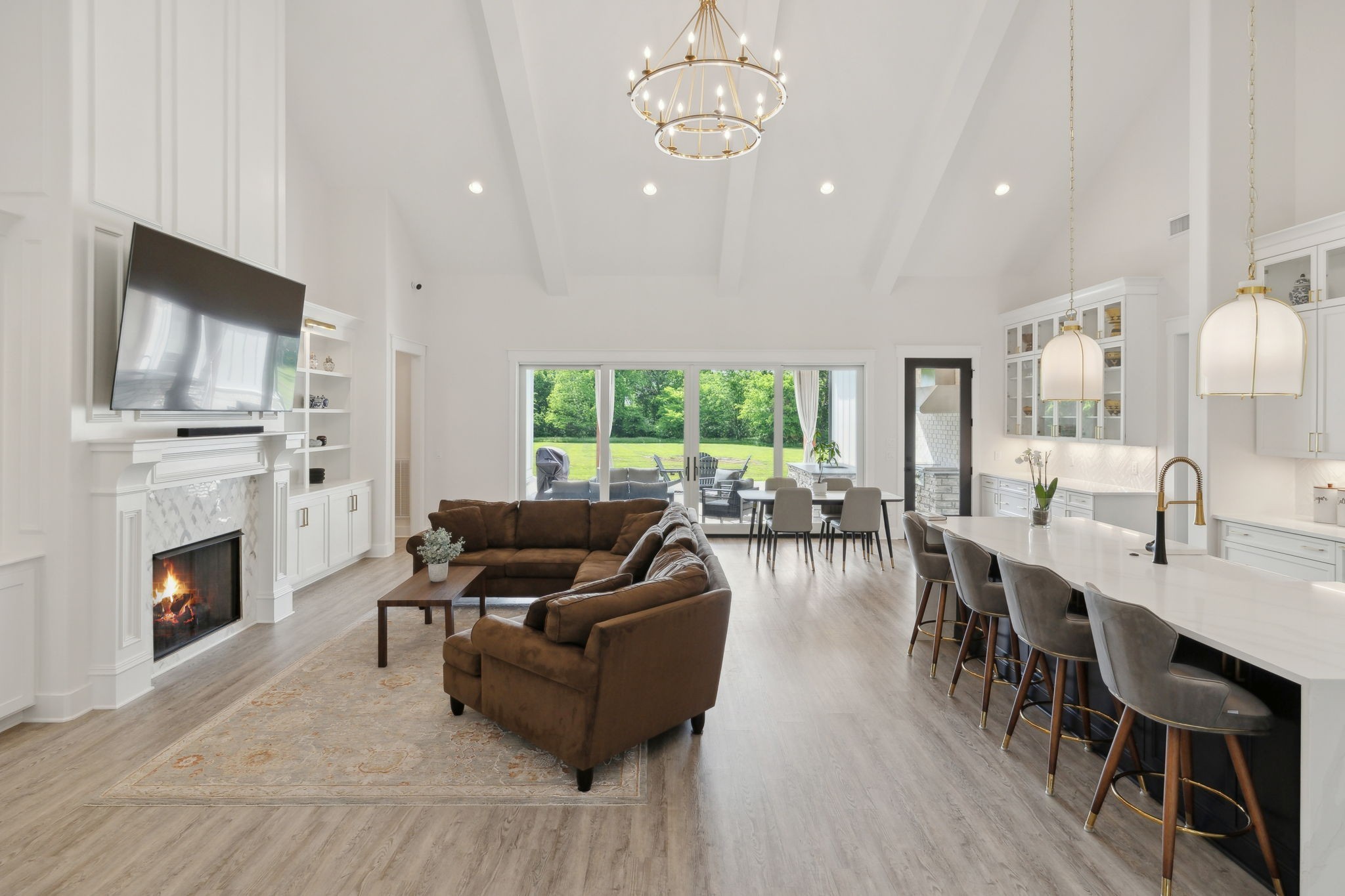 2648 Wilson Overall Road Murfreesboro, TN 37127 - Photo 40 of 92 a living room with furniture a fireplace and a large window
