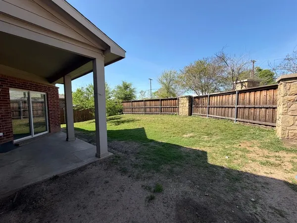 a view of a backyard with plants