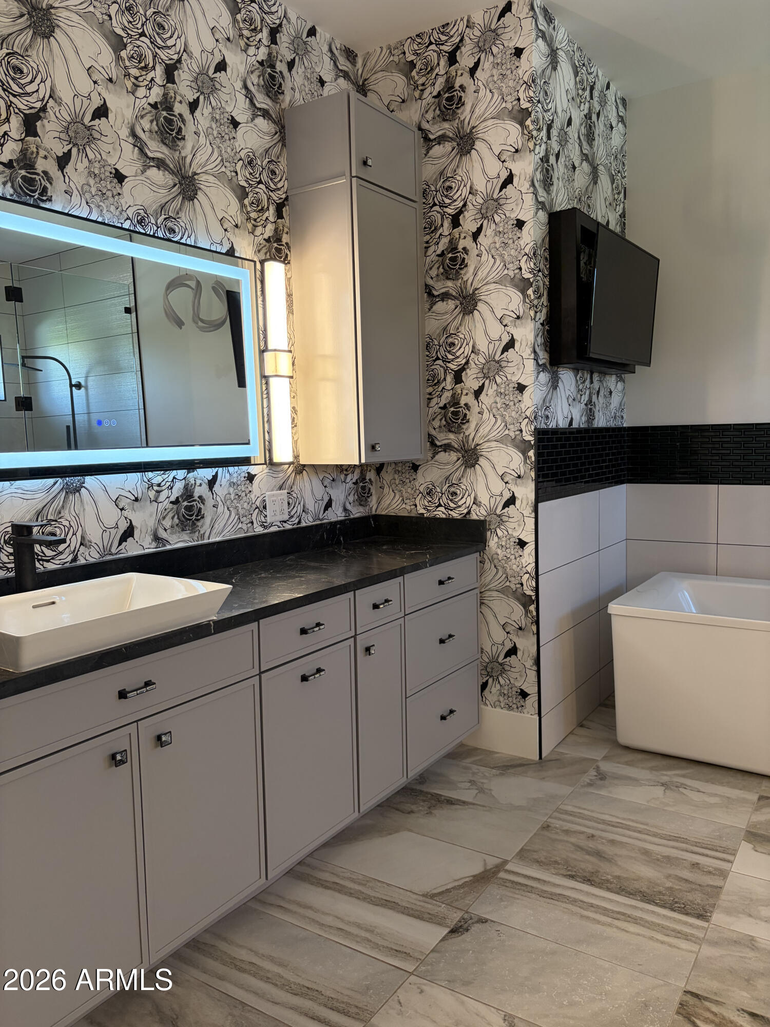 21962 East Stacey Road Queen Creek, AZ 85142 - Photo 5 of 10 a bathroom with a sink and a mirror