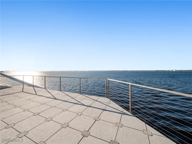a view of terrace with wooden floor