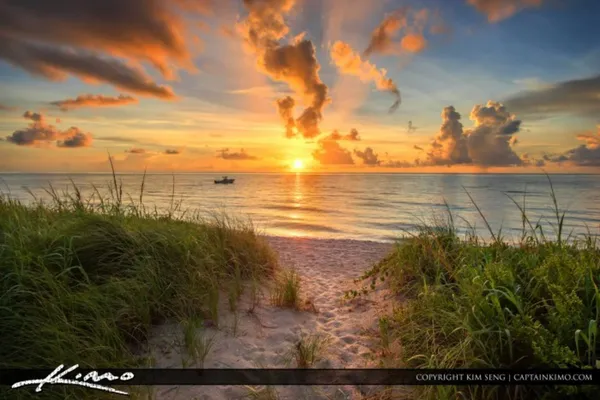 a view of an ocean beach