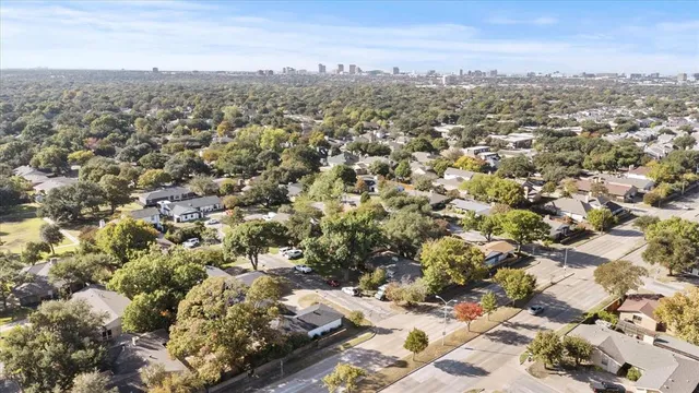 an aerial view of a city