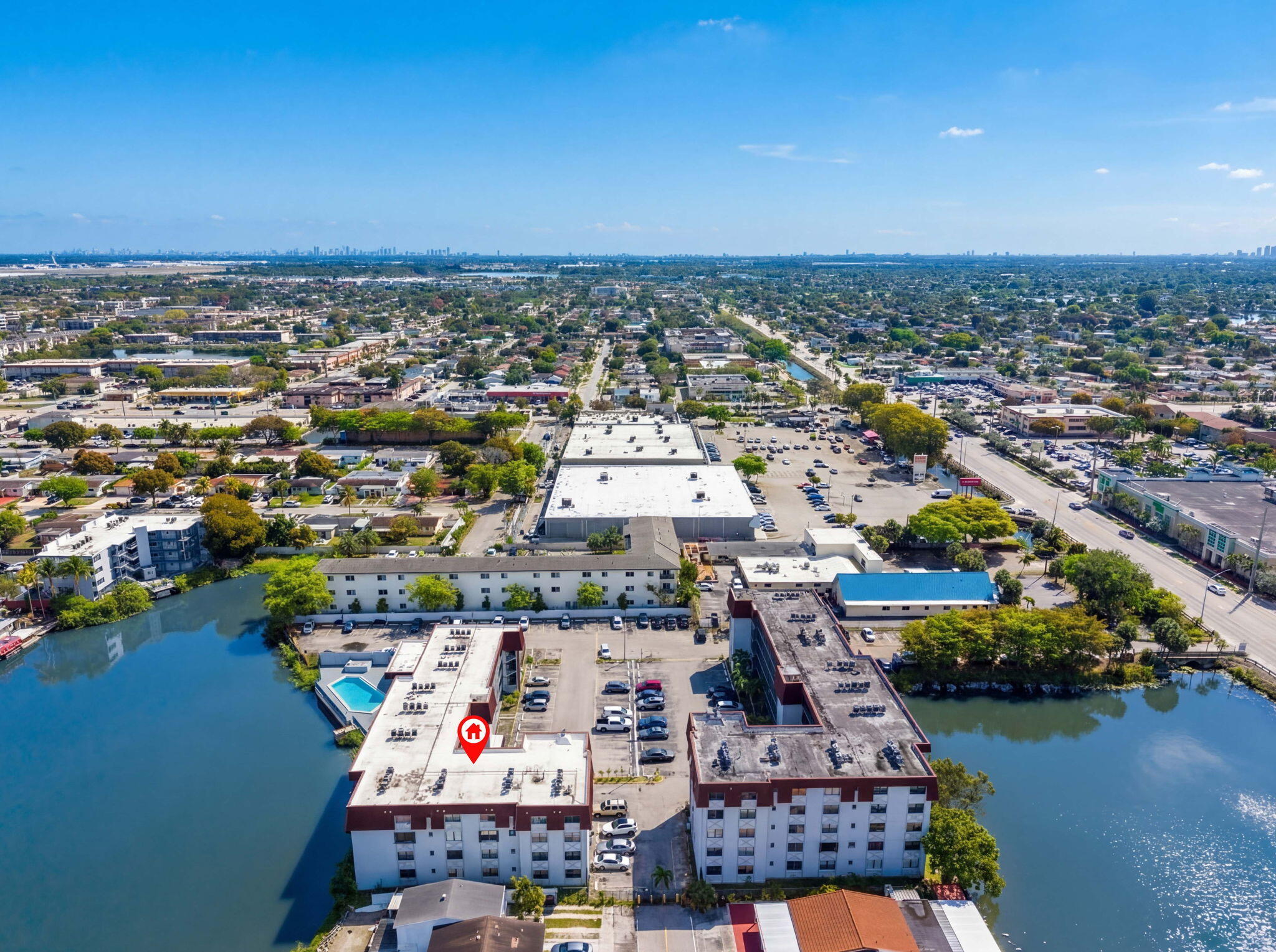 1335 West 68th Street, Unit 208 Hialeah, FL 33014 - Photo 17 of 20 an aerial view of a house with a ocean view
