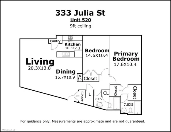 $3,000 | 333 Julia Street, Unit 520, New Orleans, LA 70130