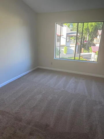 an empty room with a window