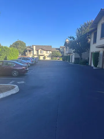 a view of a city street from a building
