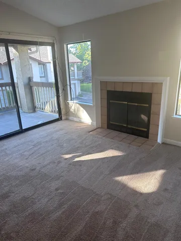 a view of empty room with front door