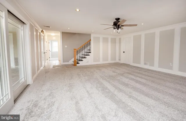 a view of a balcony with city view