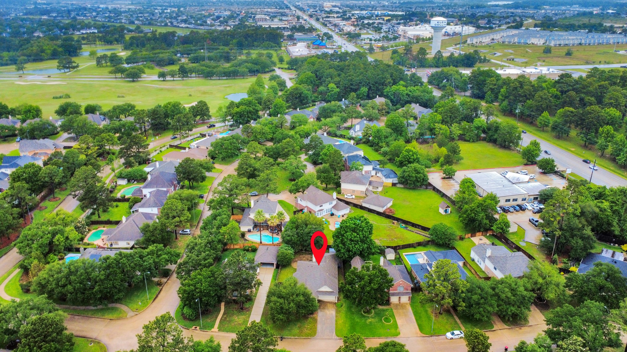 5622 Pineaster Pointe Lane Spring, TX 77379 - Photo 40 of 40 Aerial perspective showcasing a residential neighborhood with numerous mature trees