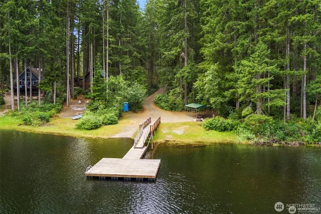 a view of a garden with lake view