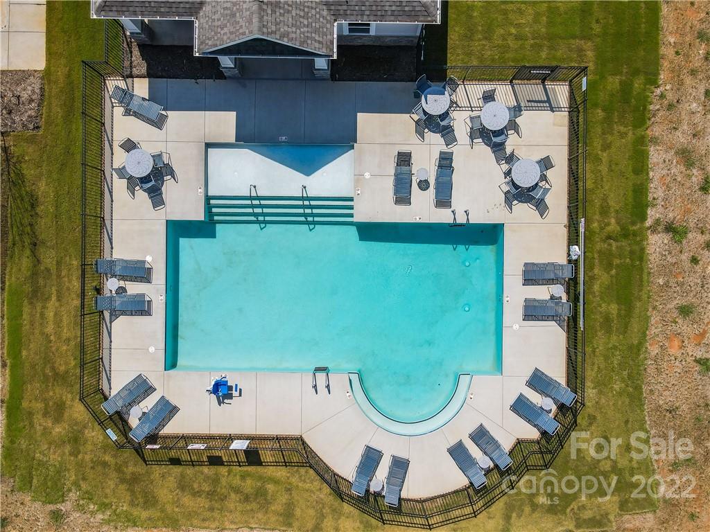 3734 Yorkshire Place Terrell, NC 28682 - Photo 9 of 13 an aerial view of a house with swimming pool and patio
