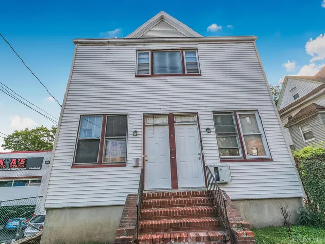 a front view of a house