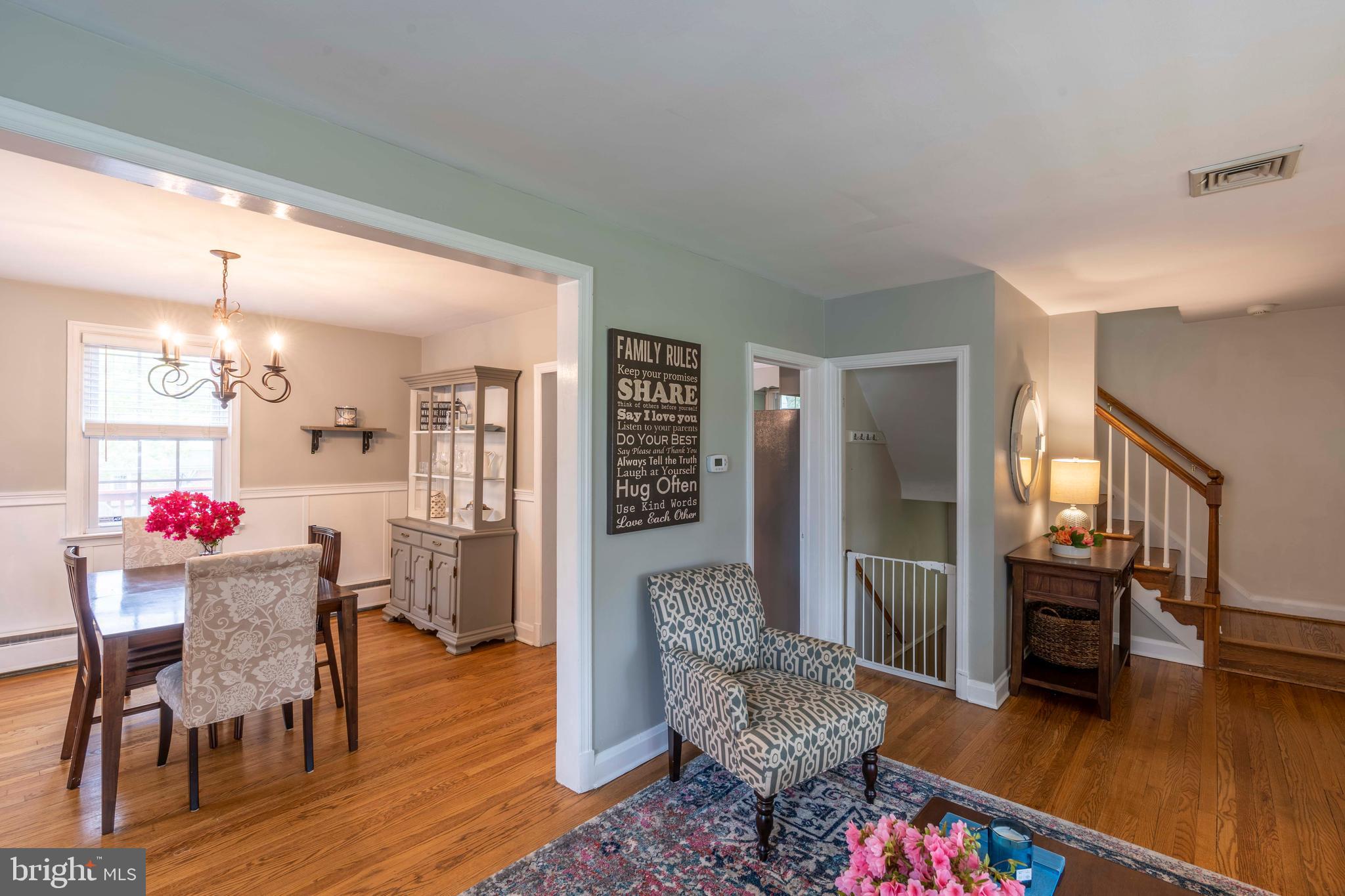 508 Brook Road Towson, MD 21286 - Photo 13 of 37 Living room and gorgeous dining room