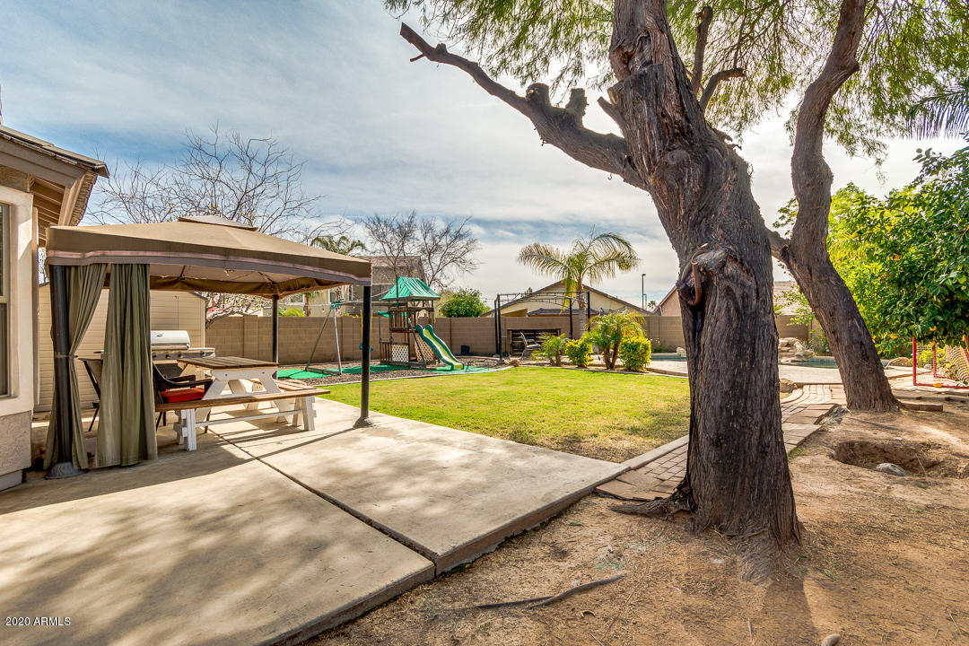 3339 East Bonanza Road Gilbert, AZ 85297 - Photo 36 of 47 a view of a house with backyard and a tree