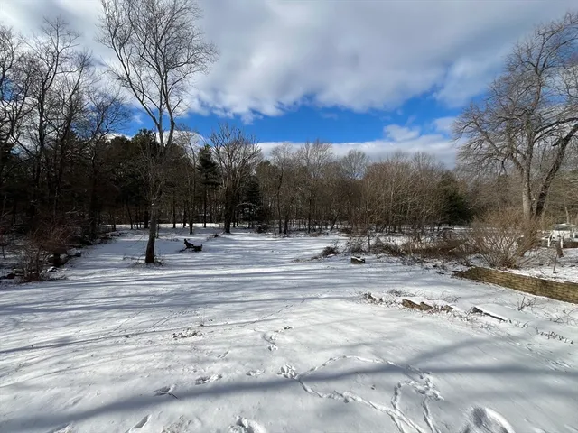 a view of road with snow