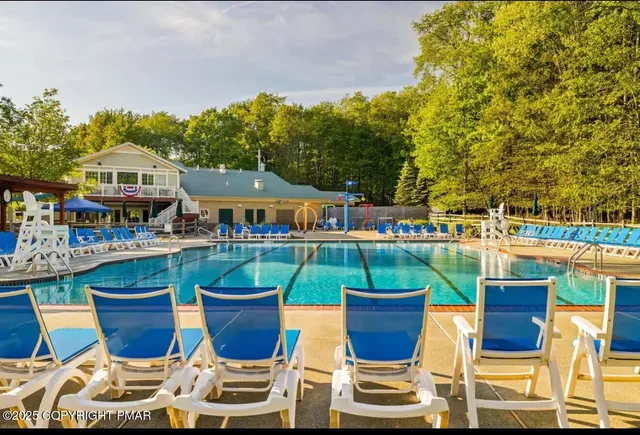 a house with river in front of it