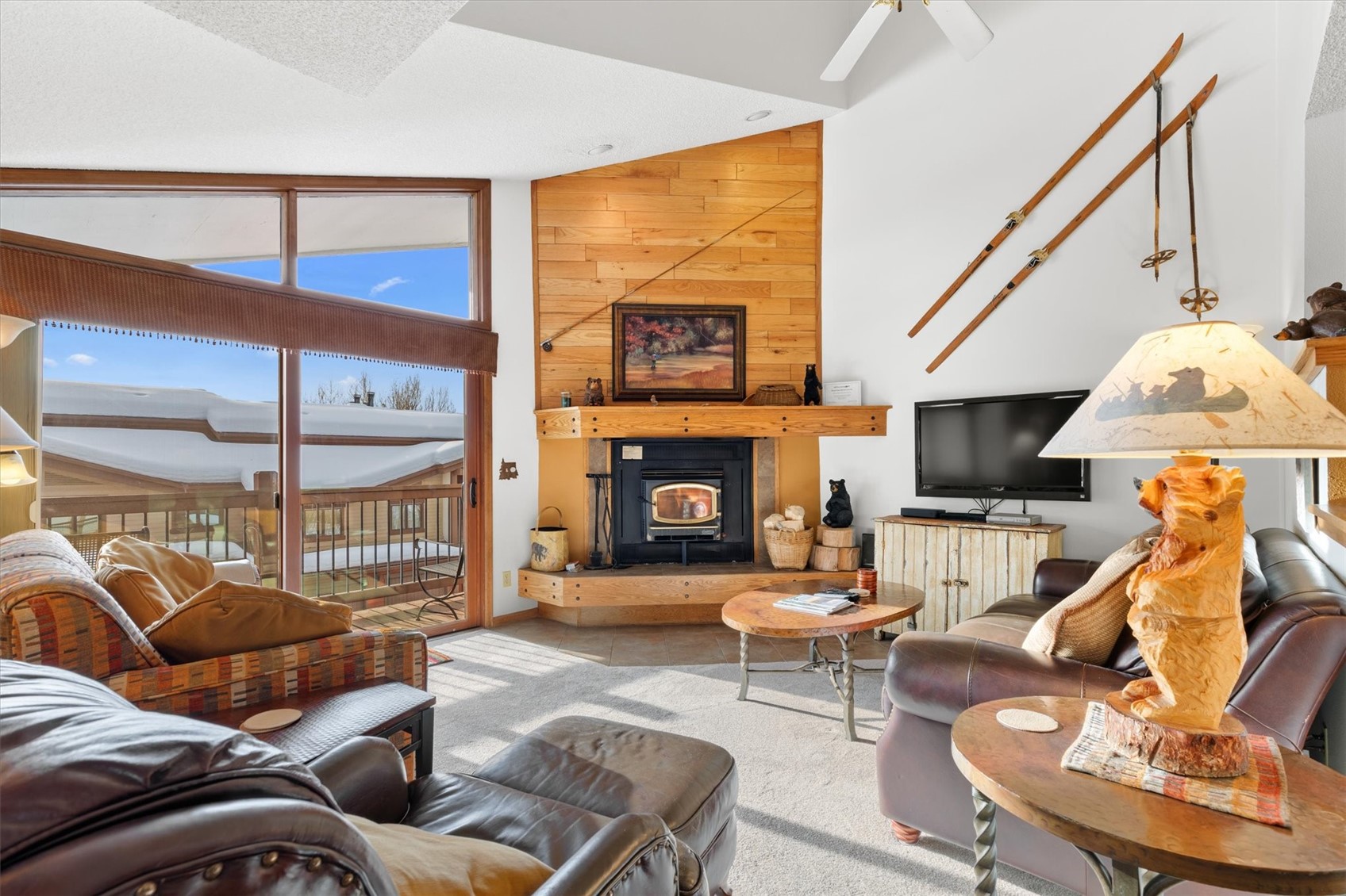 1655 Ranch Road, Unit 402 Steamboat Springs, CO 80487 - Photo 4 of 30 Spacious Living Room with Vaulted Ceilings