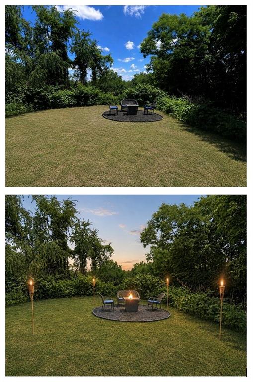 806 Harmony Road Pittsburgh, PA 15237 - Photo 50 of 50 Firepit area on lower yard. Ai image of what a nice summer night could look like!