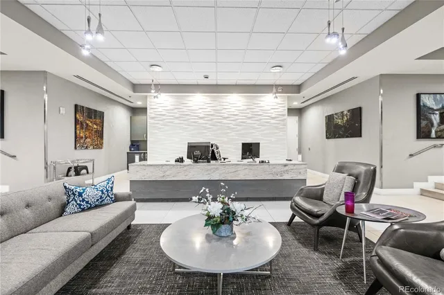 a view of a city with tall buildings