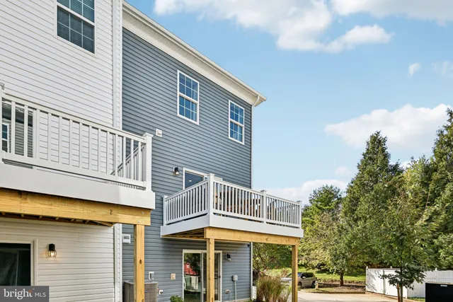 a front view of a building with street