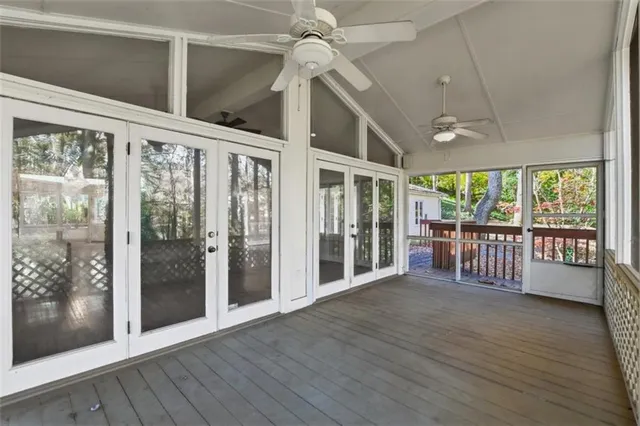 a view of entryway with wooden floor