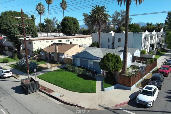 an aerial view of multiple house