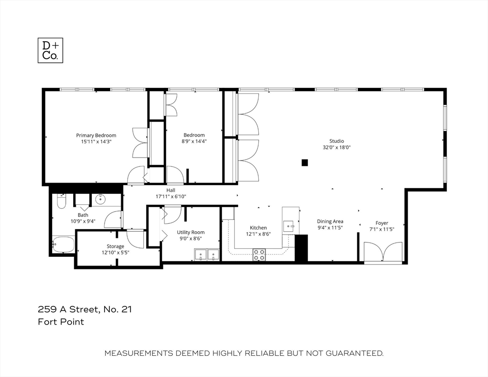 259 A Street, Unit 21 Boston, MA 02210 - Photo 18 of 18 a picture of a floor plan