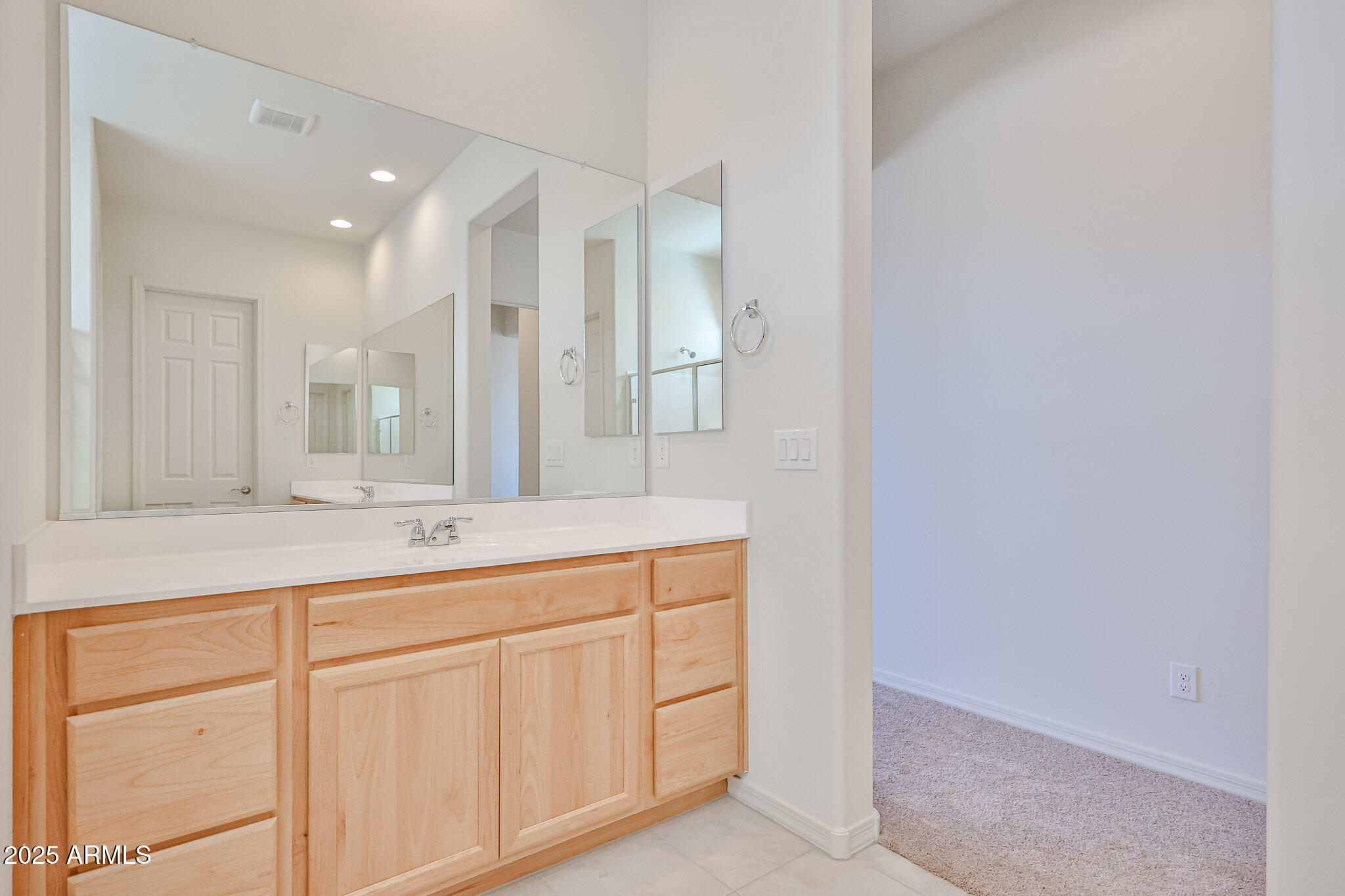 25079 North 171st Avenue Surprise, AZ 85387 - Photo 11 of 22 a bathroom with a double vanity sink and mirror
