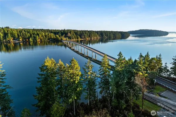 a view of a lake with a mountain view
